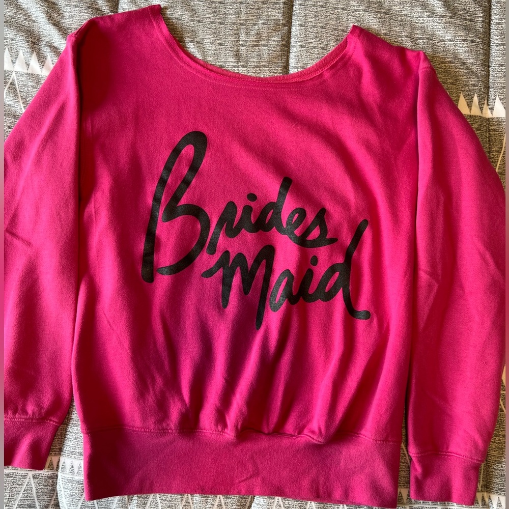 Bridesmaid off shoulder sweater - S
